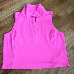 Hot pink tennis shirt, size large.